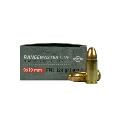 Prvi Partizan Rangemaster 9mm Luger 124 Gr. Full Metal Jacket- Box of 50
