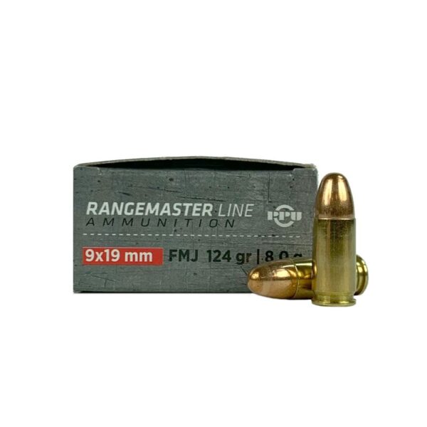 Prvi Partizan Rangemaster 9mm Luger 124 Gr. Full Metal Jacket- Box of 50