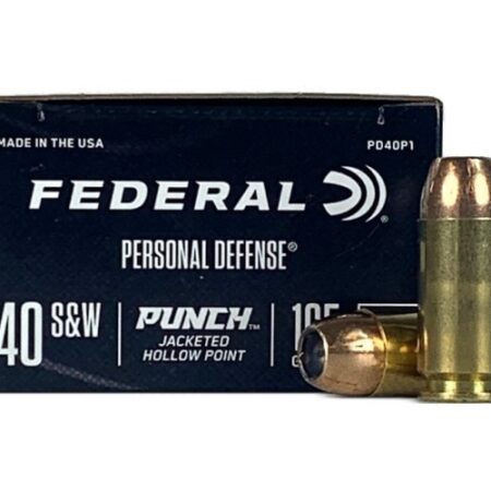 Federal Premium Personal Defense .40 S&W 165 Gr. Punch Jacketed Hollow Point- Box of 20