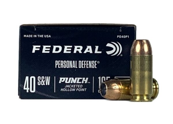 Federal Premium Personal Defense .40 S&W 165 Gr. Punch Jacketed Hollow Point- Box of 20