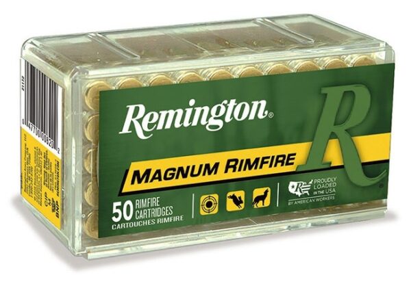 Remington .22 Winchester Magnum Rimfire (WMR) 40 Gr. Pointed Soft Point- Box of 50
