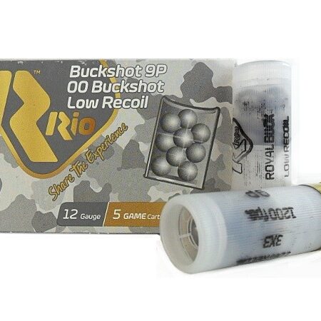 Rio Low Recoil 12 Ga 2-3/4" 9 Pellets 00 Buckshot- Box of 5