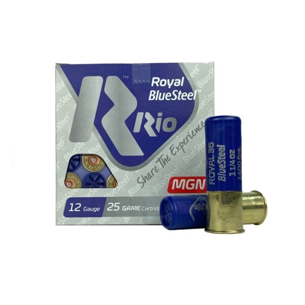 Rio Royal BlueSteel MGN 12 Gauge 3" 1-1/4 oz #3 Steel Shot- Lead Free- Box of 25