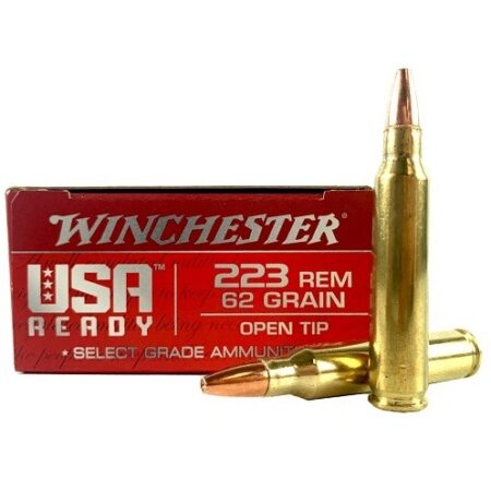 Winchester USA Ready .223 Remington 62 Gr. Open Tip- Box of 20