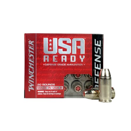Winchester USA Ready Defense .45 ACP 200 Gr. Hex-Vent Jacketed Hollow Point- Box of 20