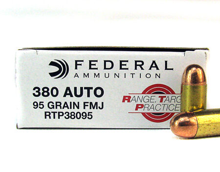 Federal Range Target Practice (RTP) .380 ACP 95 Gr. Full Metal Jacket- Box of 50
