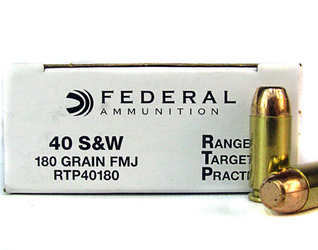 Federal Range Target Practice (RTP) .40 S&W 180 Gr. Full Metal Jacket- Box of 50