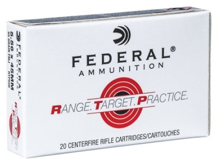 Federal Range Target Practice (RTP) 5.56x45MM NATO 55 Gr. Full Metal Jacket- Box of 20