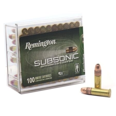 Remington Subsonic .22 Long Rifle 40 Gr. Plated Lead Hollow Point- Box of 100