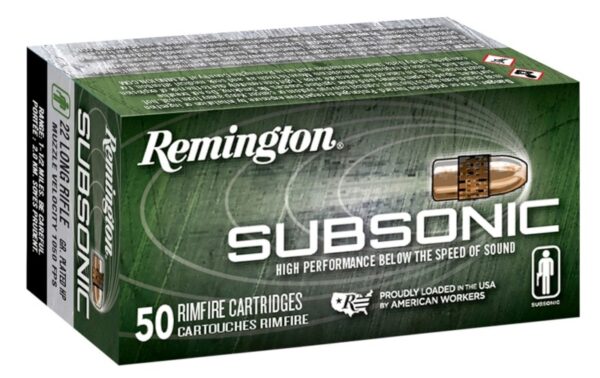 Remington Subsonic .22 Long Rifle 40 Gr. Plated Lead Hollow Point- Case of 500