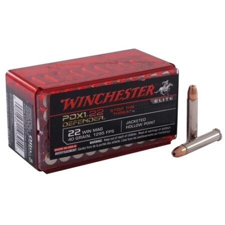 Winchester PDX1 Defender .22 Winchester Magnum Rimfire (WMR) 40 Gr. Bonded Jacketed Hollow Point- Box of 50