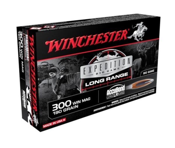 Winchester Expedition Big Game .300 Winchester Magnum 190 Gr. Nosler AccuBond Long Range- Box of 20