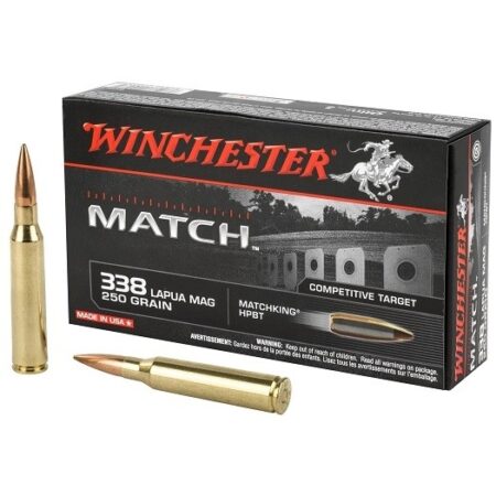 Winchester .338 Lapua Magnum 250 Gr. Match- Box of 20