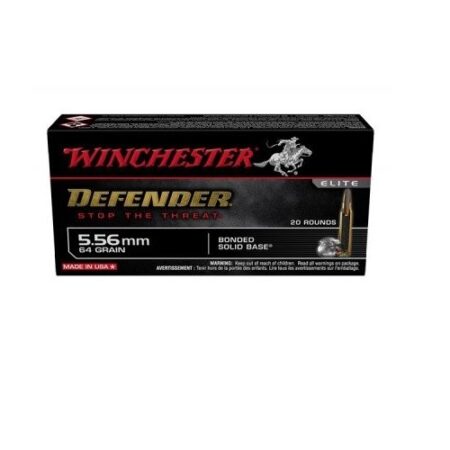 Winchester Defender Elite 5.56x45 NATO 64 Gr. Bonded Soft Point- Box of 20
