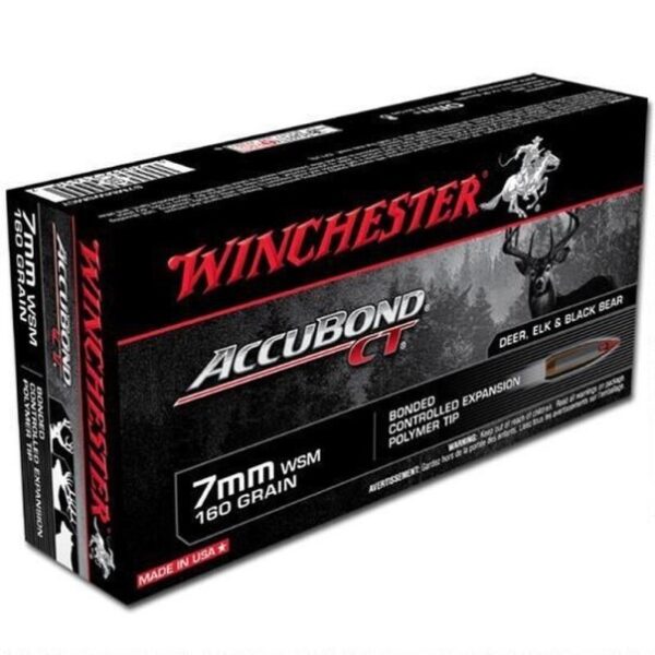 Winchester Expedition Big Game 7mm Winchester Short Magnum (WSM) 160 Gr. Nosler AccuBond CT- Box of 20