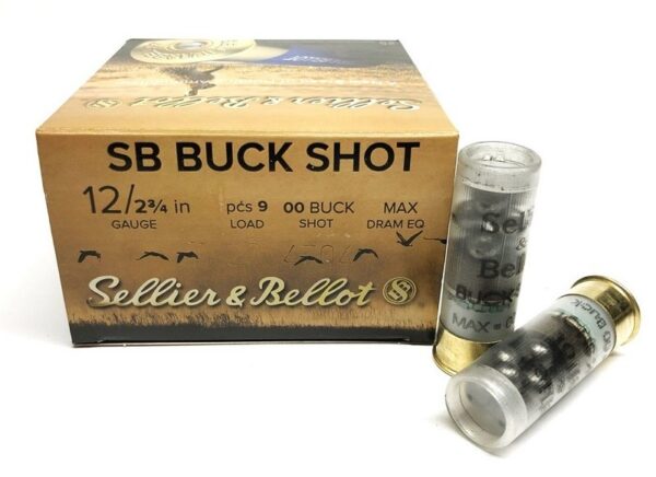 Sellier & Bellot 12 Gauge 2-3/4" 00 Buckshot 9 Pellet- Box of 25