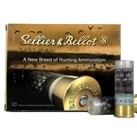 Sellier & Bellot 12 Gauge 2-3/4" #4 Buckshot 21 Pellets- Box of 10