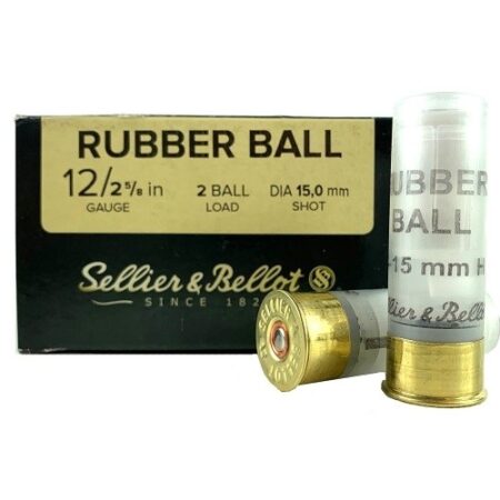 Sellier & Bellot 12 Gauge 2-5/8" 15mm Double Rubber Balls- Box of 25