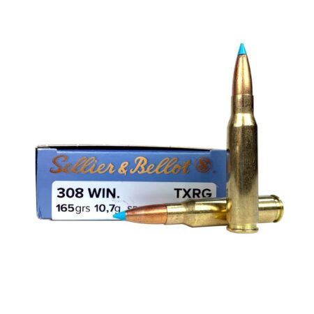 Sellier & Bellot .308 Winchester 165 Gr. TXRG Polymer Tip Boat Tail- Lead Free- Box of 20