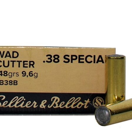 Sellier & Bellot .38 Special 148 Gr. Lead Hollow Base Wadcutter- Box of 50