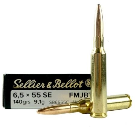 Sellier & Bellot 6.5x55mm Swedish Mauser 140 Gr. Full Metal Jacket Boat Tail- Box of 20