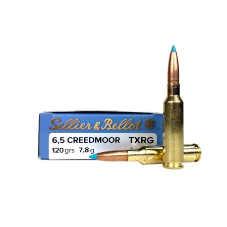 Sellier & Bellot 6.5 Creedmoor 120 Gr. TXRG Polymer Tip Boat Tail- Lead Free- Box of 20