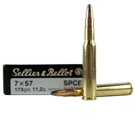Sellier & Bellot 7x57mm Mauser (7mm Mauser) 173 Gr. Soft Point Cutting Edge- Box of 20