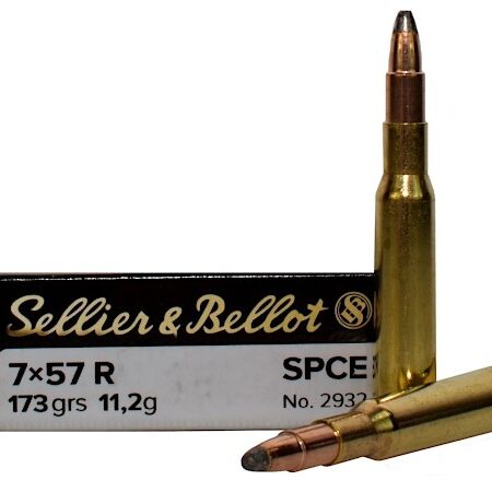 Sellier & Bellot 7x57mm Rimmed Mauser 173 Gr. Soft Point Cutted Edge- Box of 20