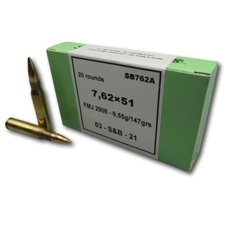 Sellier & Bellot 7.62x51mm 147 Gr. Full Metal Jacket- Box of 20