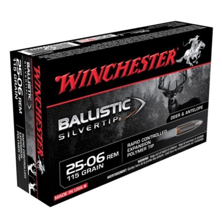 Winchester Ballistic Silvertip .25-06 Remington 115 Gr. Rapid Controlled Expansion Polymer Tip- Box of 20