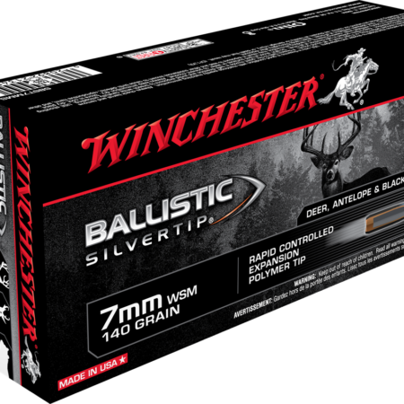 Winchester Ballistic Silvertip 7mm Winchester Short Magnum (WSM) 140 Gr. Rapid Controlled Expansion Polymer Tip- Box of 20
