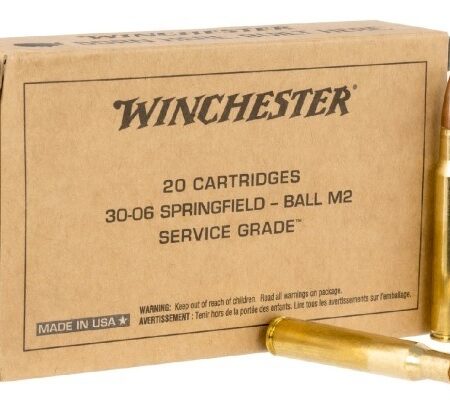 Winchester Military Service Grade 30-06 Springfield 150 Gr. M2 Full Metal Jacket- Box of 20