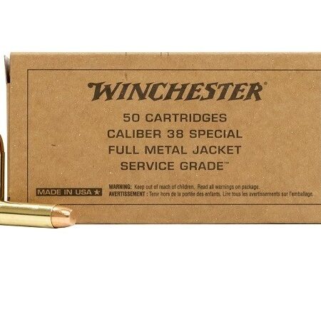Winchester Service Grade .38 Special 130 Gr. Full Metal Jacket- Box of 50