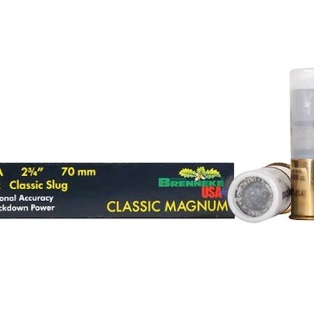 Brenneke USA Classic Magnum 12 Gauge 2-3/4" 1-1/8oz Lead Rifled Slug- Box of 5