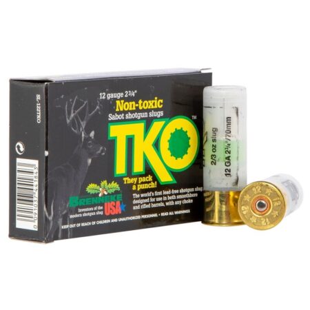 Brenneke Non-Toxic TKO 12 Ga 2-3/4" 2/3 oz Lead- Free Sabot Slug- Box of 5
