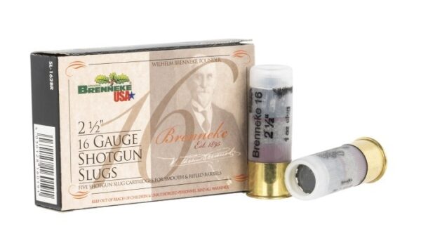 Brenneke Original USA 16 Gauge 2-1/2" 1 oz Lead Point Classic Slug- Box of 5