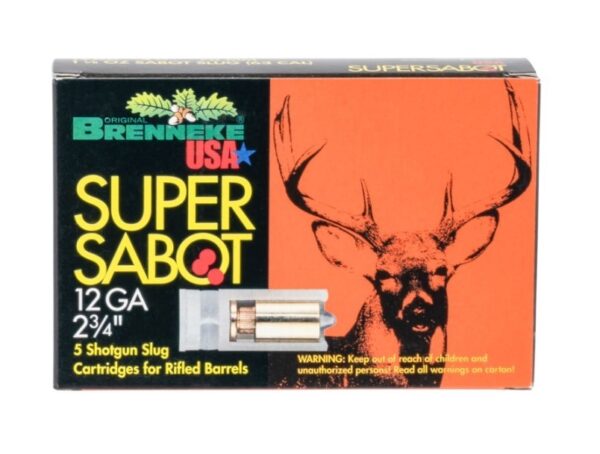 Brenneke USA Super Sabot 12 Ga 2-3/4" 1-1/8 oz Lead- Free Sabot Slug- Box of 5