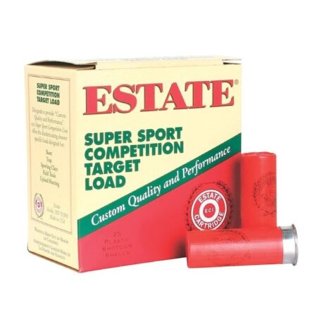 Estate Super Sport Competition Target Load 12 Gauge 2-3/4" 1 1/8 oz #7-1/2 Lead Shot- Box of 25
