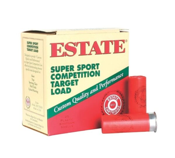 Estate Super Sport Competition Target Load 12 Gauge 2-3/4" 1 1/8 oz #7-1/2 Lead Shot- Box of 25