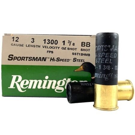 Remington Sportsman Hi-Speed Steel 12 Gauge 3" 1-3/8 oz BB Steel Shot- Lead Free- Box of 25