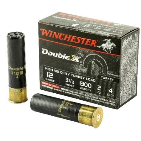 Winchester Double-X 12 Gauge 3-1/2" 2 oz #4 Shot- Box of 10