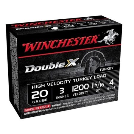 Winchester Double-X 20 Gauge 3" 1-5/16 oz #4 Shot- Box of 10