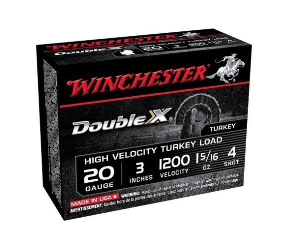Winchester Double-X 20 Gauge 3" 1-5/16 oz #4 Shot- Box of 10