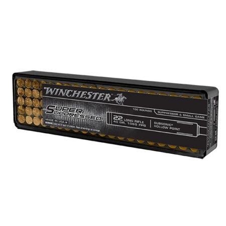 Winchester Super Suppressed .22 Long Rifle 40 Gr. Subsonic Hollow Point- Box of 100