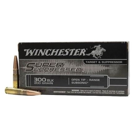 Winchester Super Suppressed .300 Blackout 200 Gr. Subsonic Open Tip Range- Box of 20