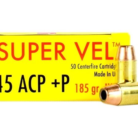 Super Vel .45 ACP +P 185 Gr. Jacket Hollow Point- Box of 50