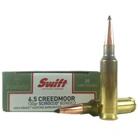 Swift High Grade Hunting 6.5 Creedmoor 130 Gr. Swift Scirocco II- Box of 20