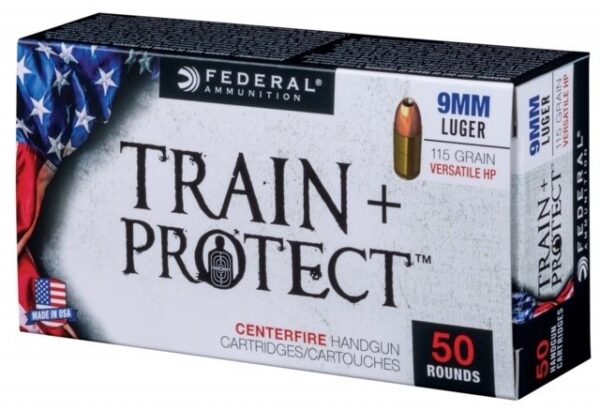 Federal Train & Protect 9mm Luger 115 Gr. Versatile Hollow Point- Box of 50 - Image 2