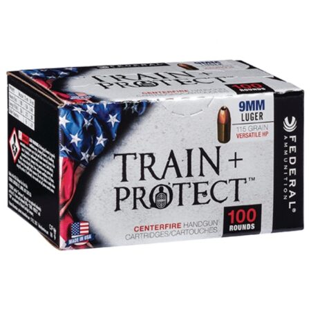 Federal Train & Protect 9mm Luger 115 Gr. Versatile Hollow Point- Box of 100