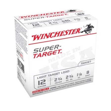 Winchester Super-Target 12 Gauge 2-3/4" 1-1/8oz #8 Shot- Box of 25